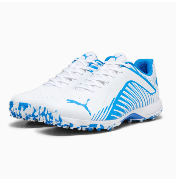 PUMA 22 FH VK RUBBER CRICKET SHOES - White-Ultra Blue