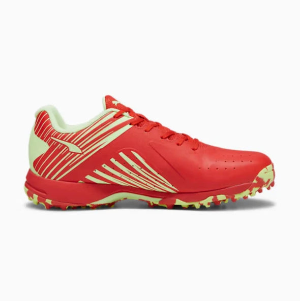 PUMA 22 FH RUBBER CRICKET SHOES - Red-Speed Green